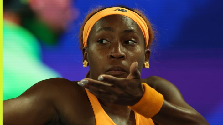 Coco Gauff during a match