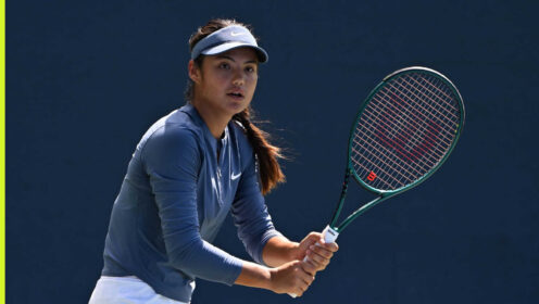 Pictured: Emma Raducanu in training