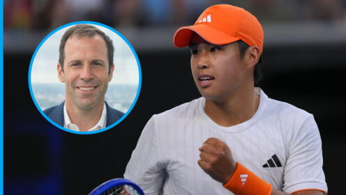 Learner Tien and Greg Rusedski