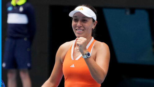 Pictured: Jessica Pegula during her match