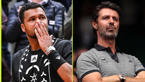 Pictured: Jo-Wilfried Tsonga and Patrick Mouratoglou