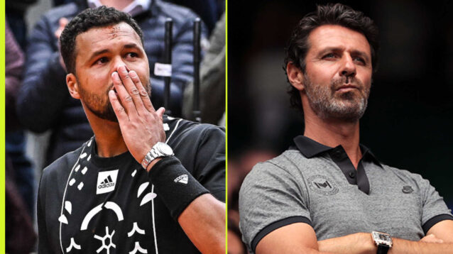 Pictured: Jo-Wilfried Tsonga and Patrick Mouratoglou