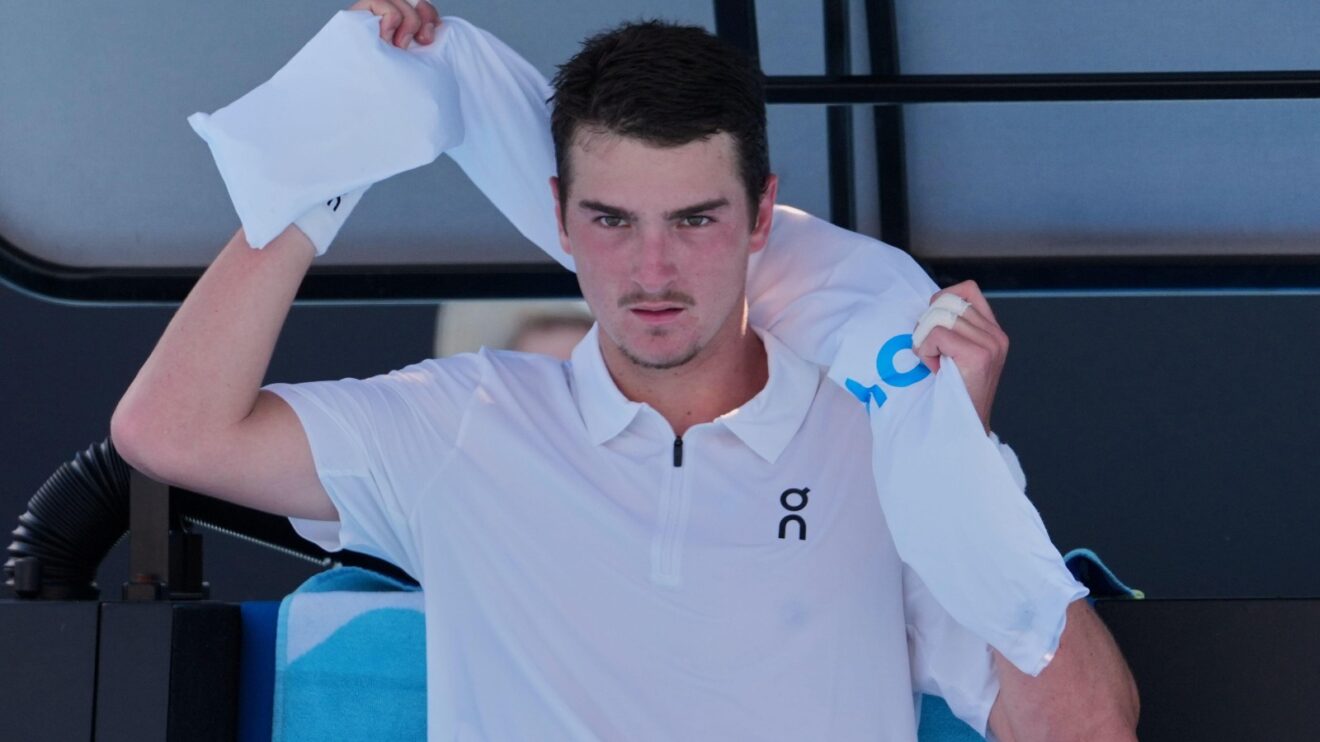 Pictured: Joao Fonseca during a match.