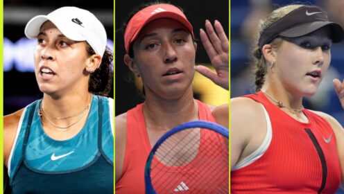 Pictured L-R: Madison Keys, Jessica Pegula, and Mirra Andreeva.