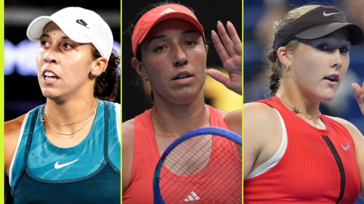 Pictured L-R: Madison Keys, Jessica Pegula, and Mirra Andreeva.