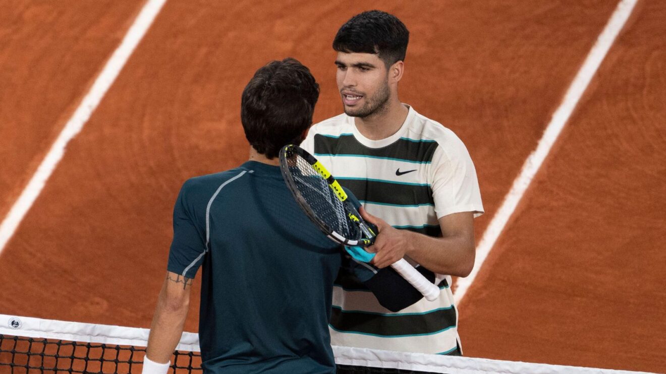 Lorenzo Musetti and Carlos Alcaraz