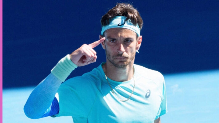 Pictured: Lorenzo Musetti focused