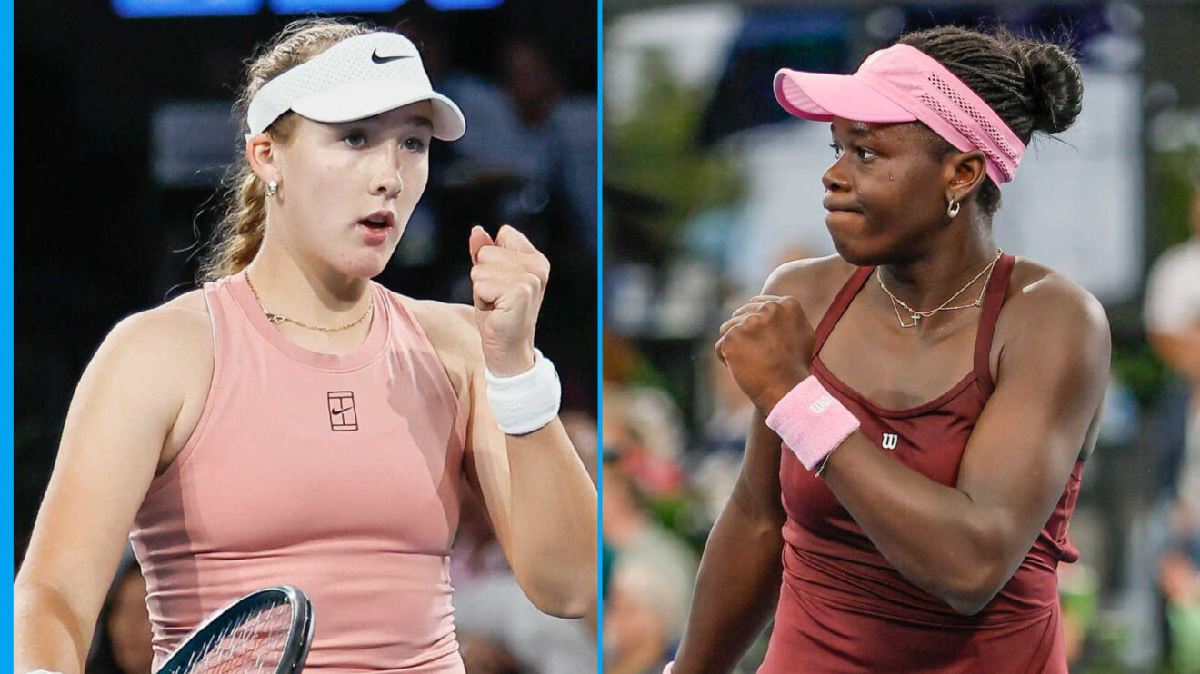 Pictured: Mirra Andreeva and Victoria Mboko