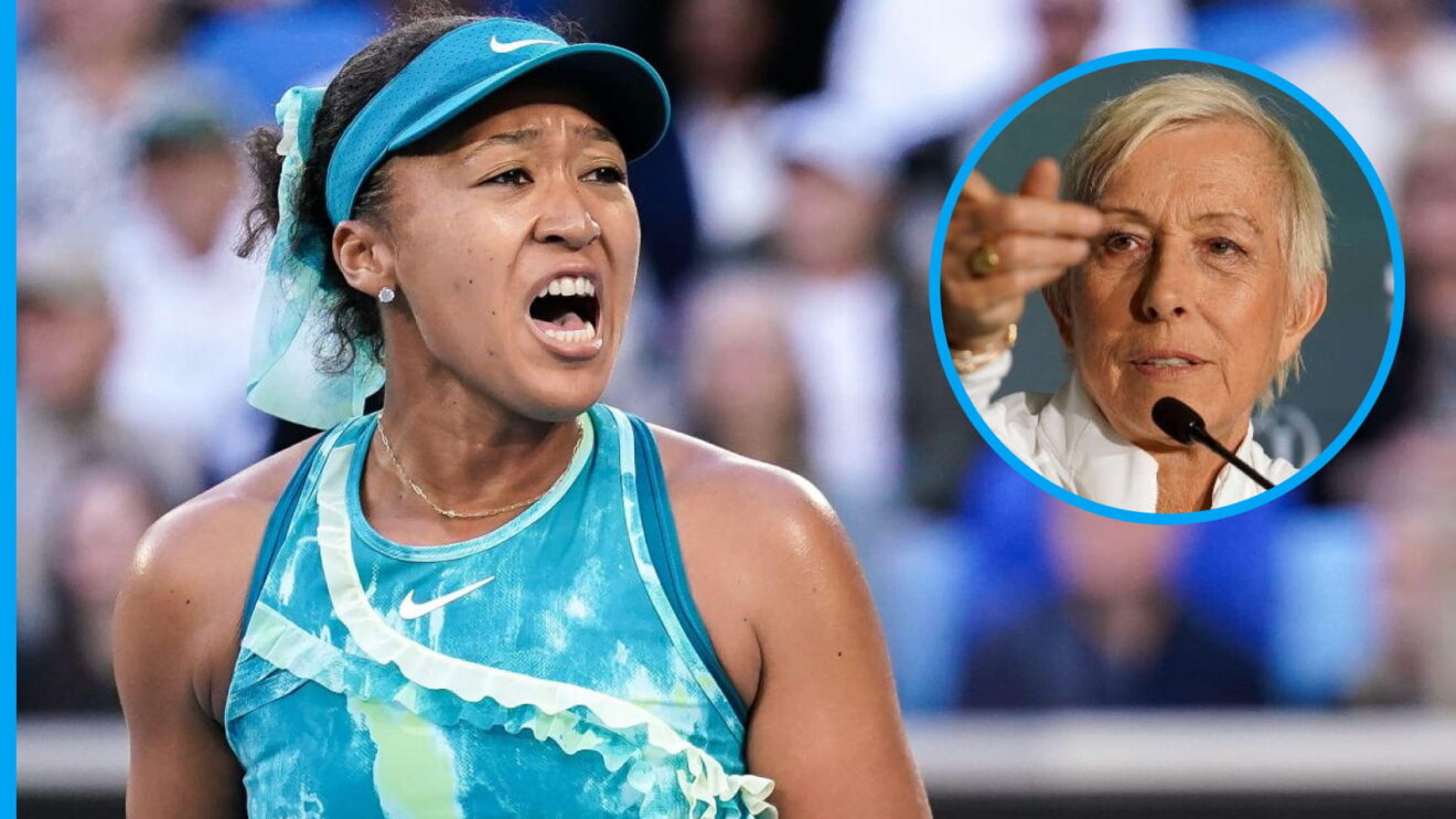 Pictured: Naomi Osaka and Martina Navratilova.