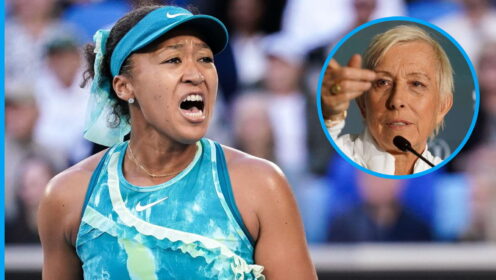 Pictured: Naomi Osaka and Martina Navratilova.