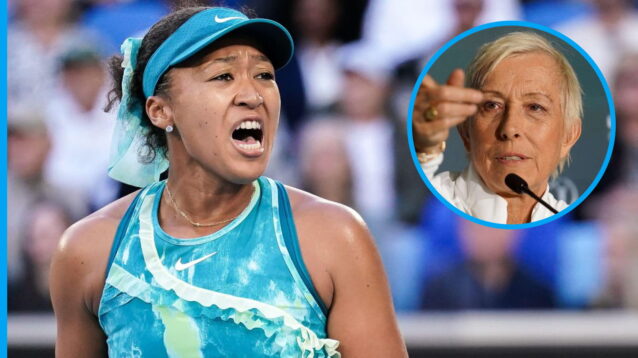 Pictured: Naomi Osaka and Martina Navratilova.