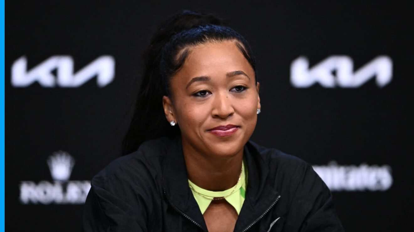 Naomi Osaka speaks at a press conference