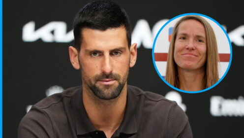 Pictured: Novak Djokovic and Justine Henin.