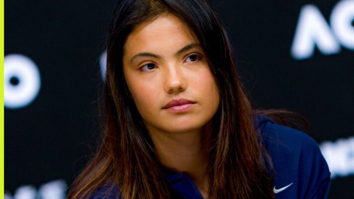 Emma Raducanu speaks at a press conference