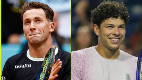 Pictured L-R: Casper Ruud and Ben Shelton.