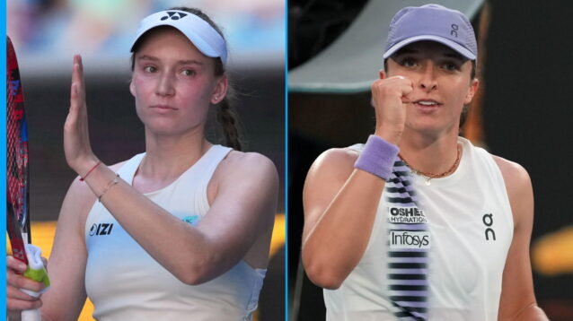 Pictured L-R: Elena Rybakina and Iga Swiatek.
