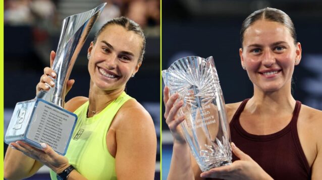 Aryna Sabalenka and Marta Kostyuk