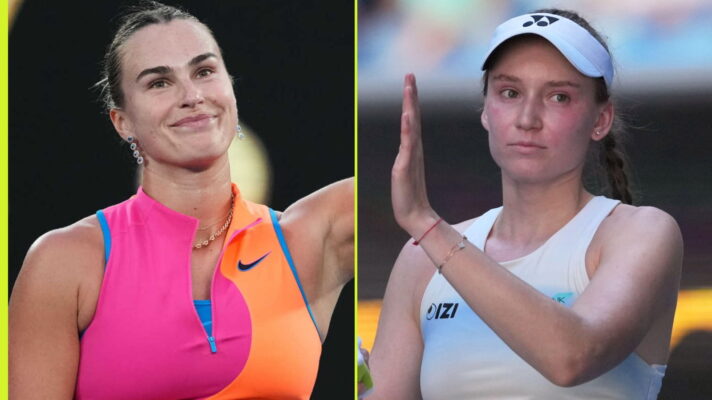 Pictured L-R: Aryna Sabalenka and Elena Rybakina.