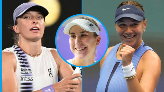 Pictured: Iga Swiatek, Amanda Anisimova, and Belinda Bencic.
