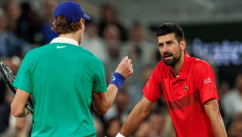 Jannik Sinner and Novak Djokovic