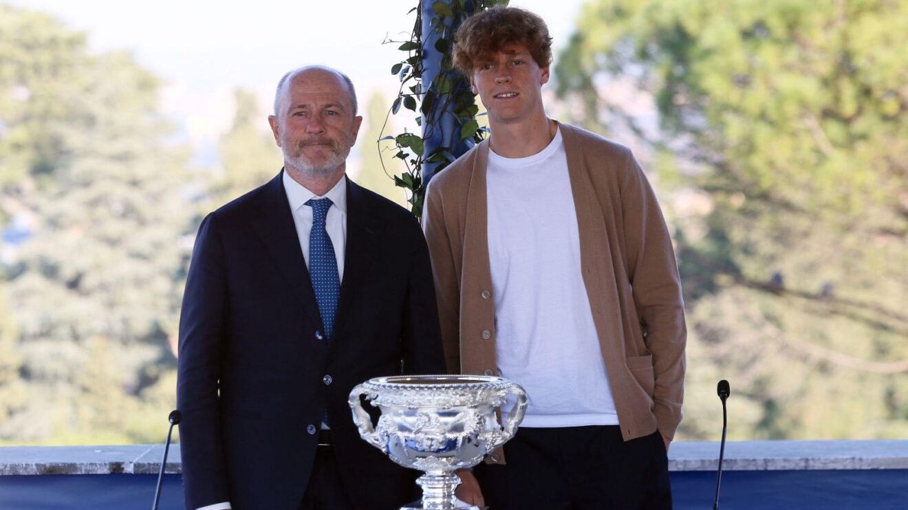 Angelo Binaghi and Jannik Sinner