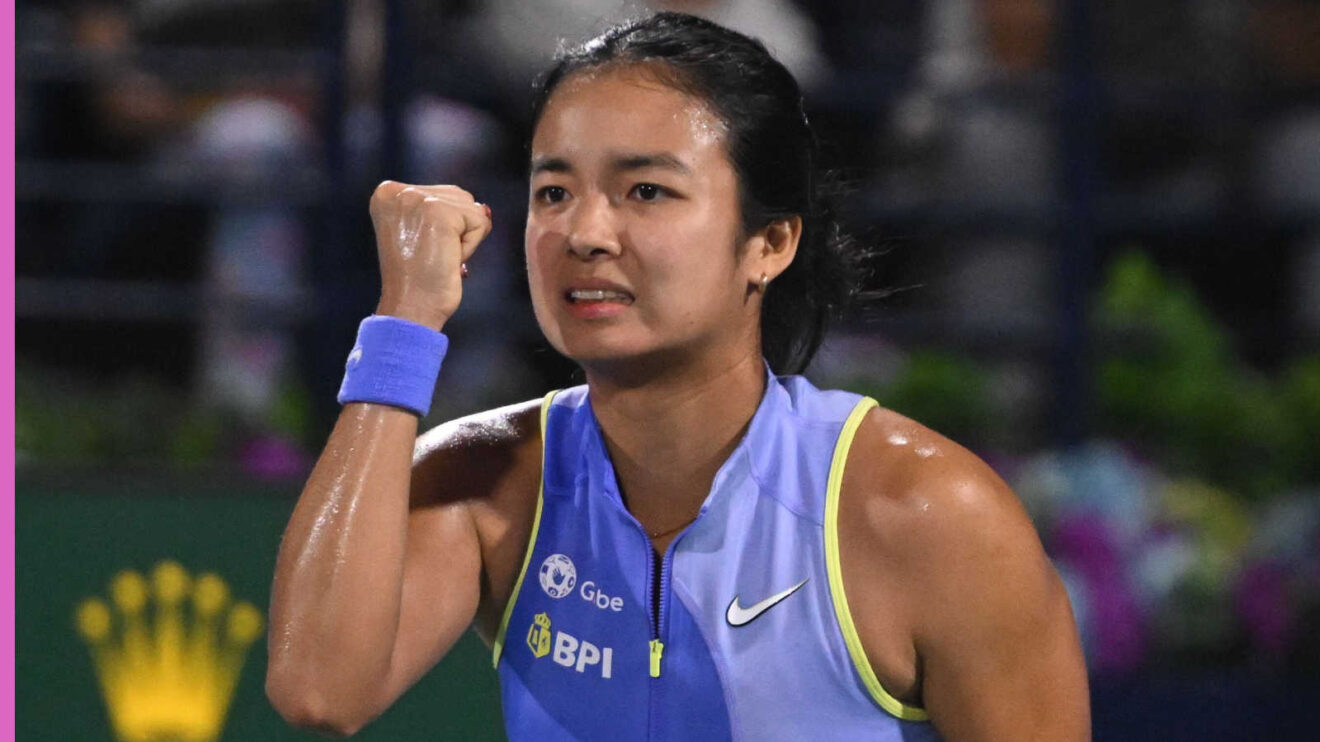 Pictured: A fired-up Alex Eala