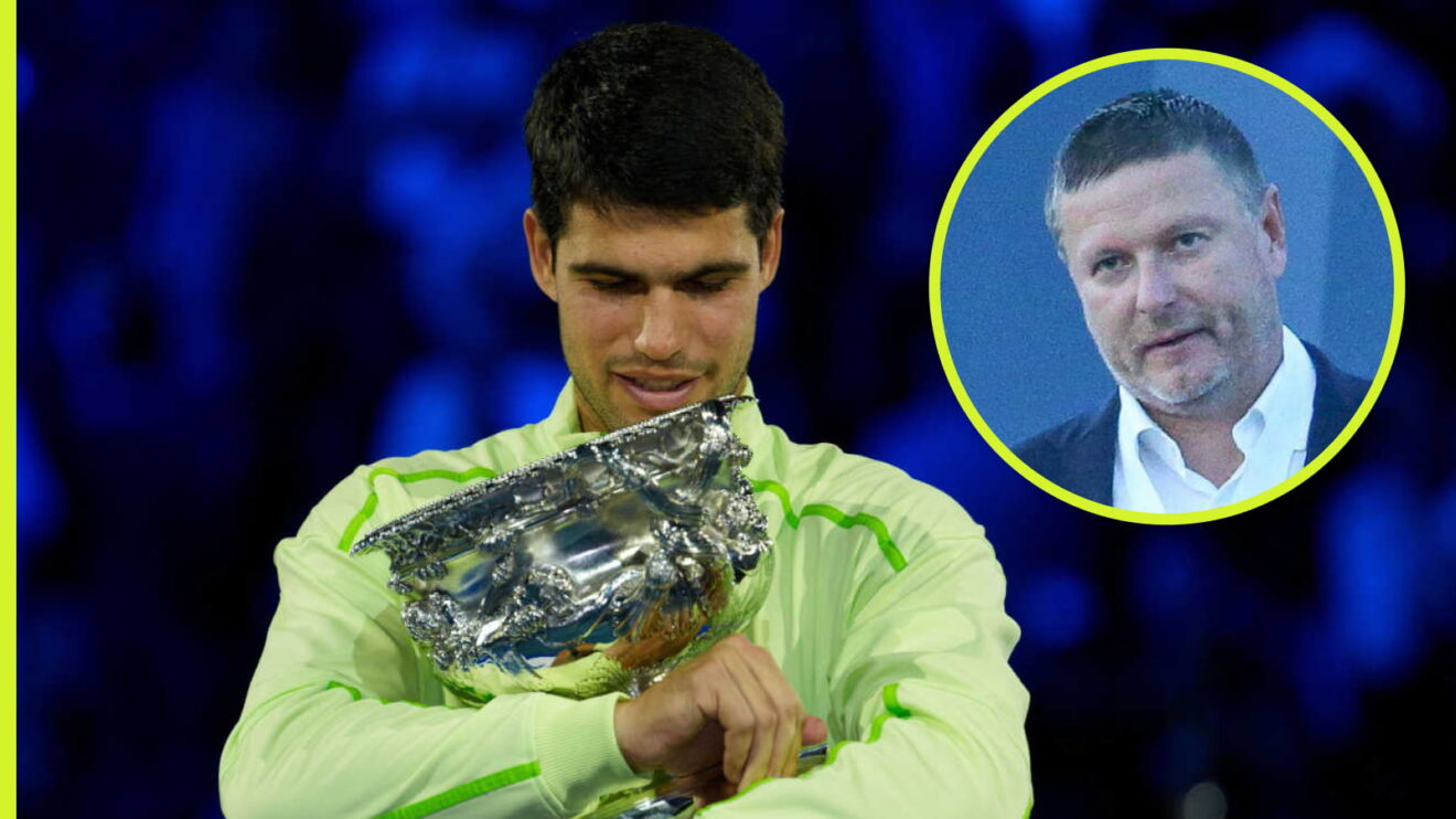 Pictured: Carlos Alcaraz and Yevgeny Kafelnikov.