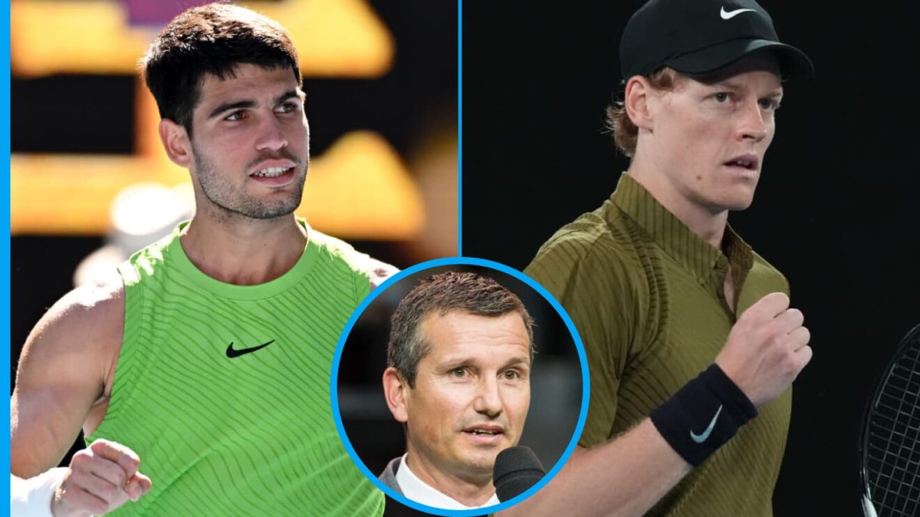 Carlos Alcaraz, Jannik Sinner and Richard Krajicek