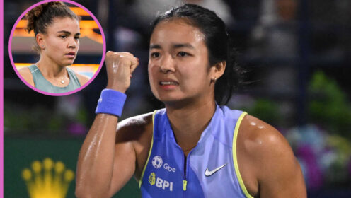 Pictured: Alex Eala with inset of Jasmine Paolini