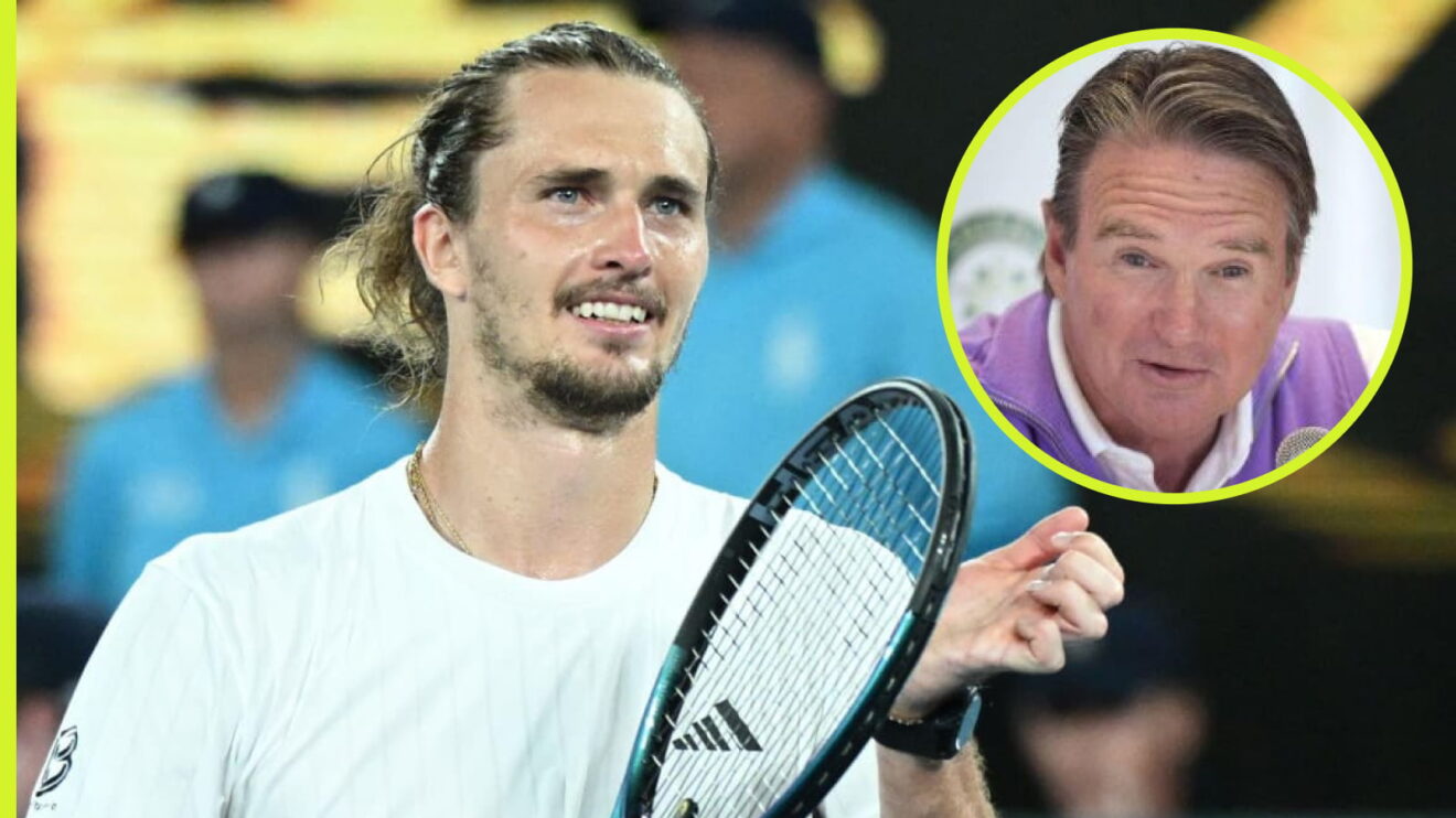 Pictured: Alexander Zverev and Jimmy Connors.