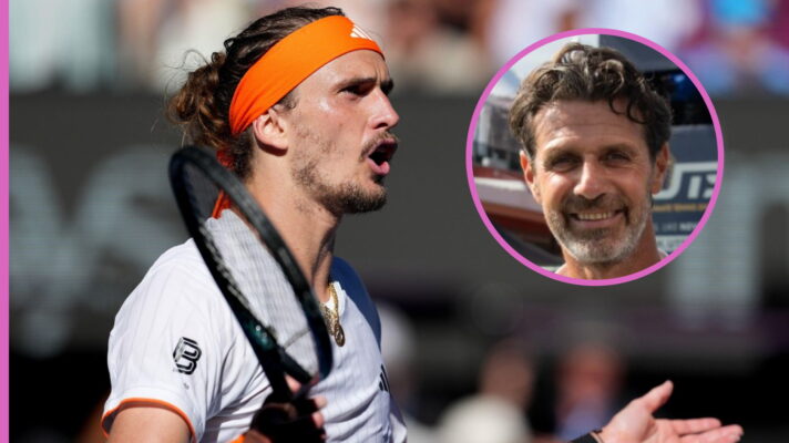 Pictured: Alexander Zverev and Patrick Mouratoglou.