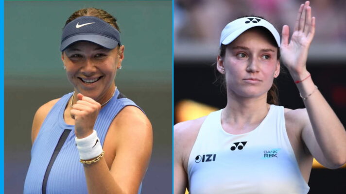 Pictured L-R: Amanda Anisimova and Elena Rybakina.