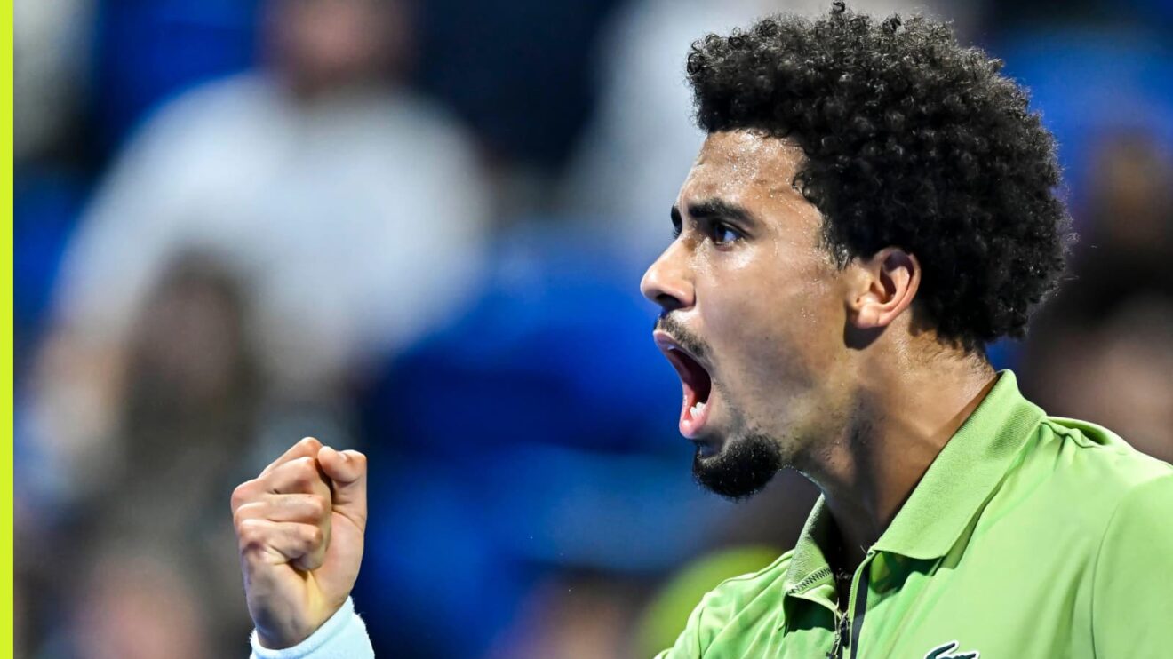 Arthur Fils in action at the Qatar Open