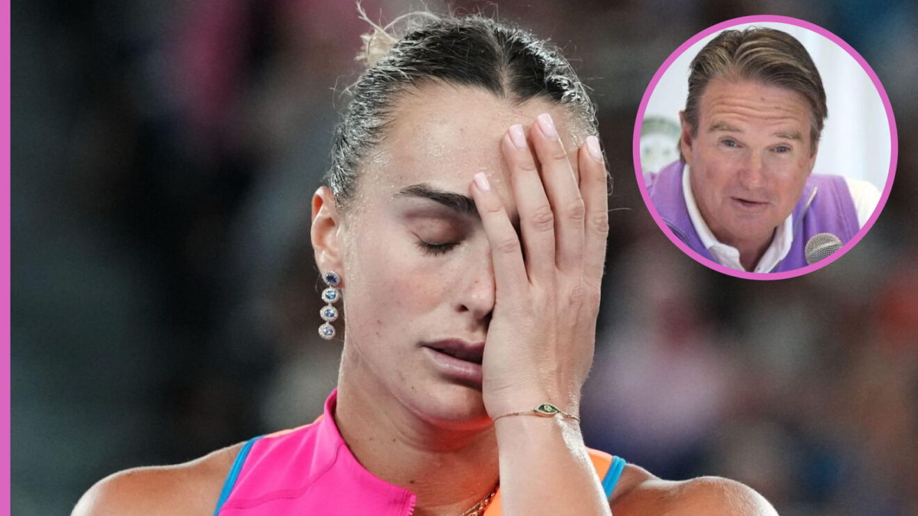 Pictured: Aryna Sabalenka and Jimmy Connors.