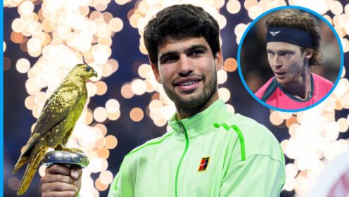 Carlos Alcaraz and Andrey Rublev