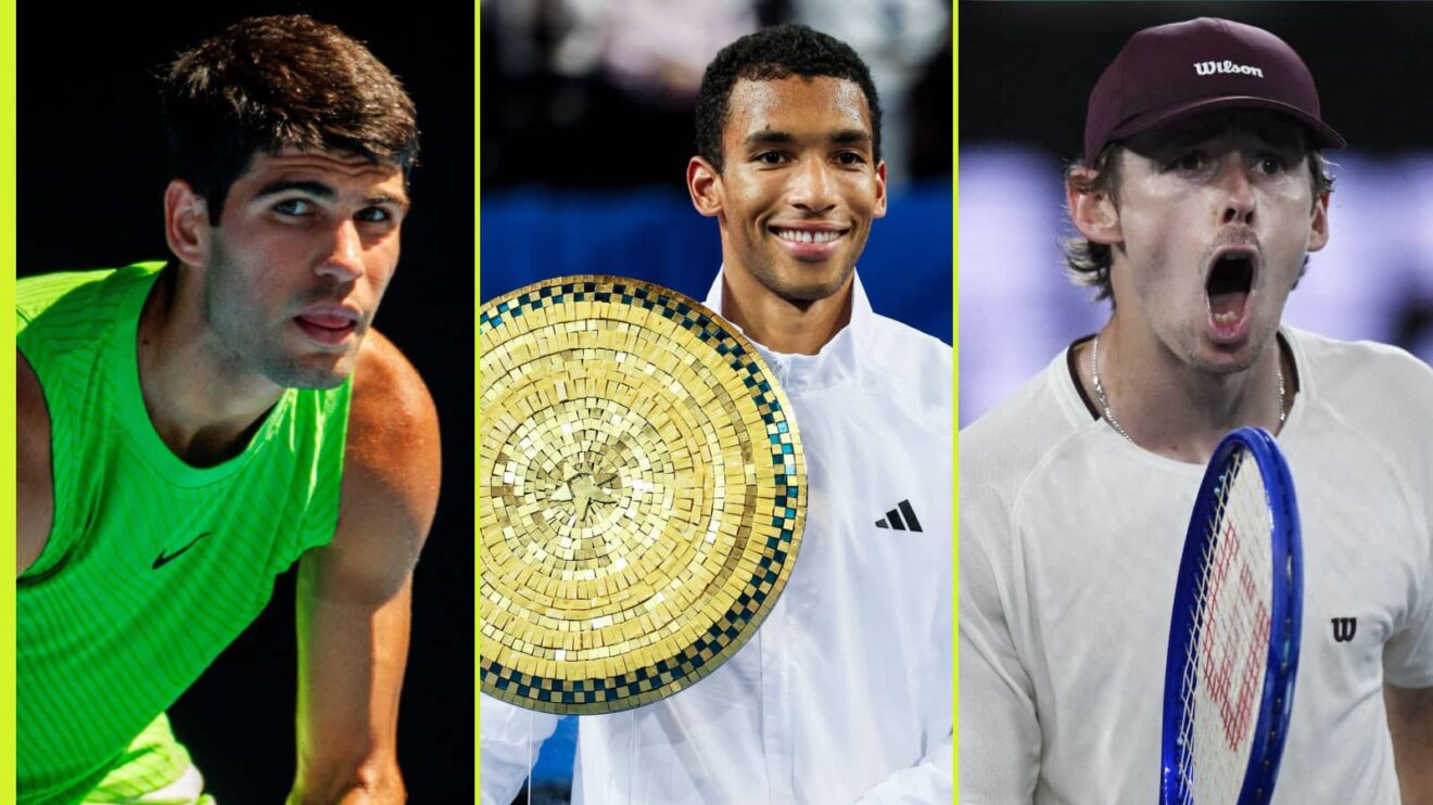 Carlos Alcaraz, Felix Auger-Aliassime and Alex de Minaur