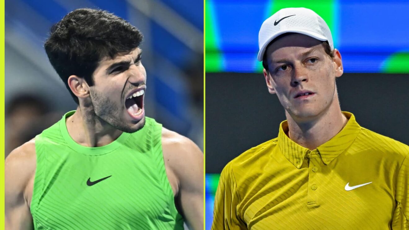 Carlos Alcaraz and Jannik Sinner at the Qatar Open