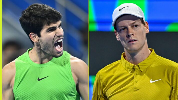 Carlos Alcaraz and Jannik Sinner at the Qatar Open