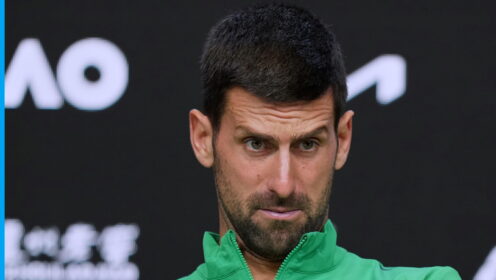 Novak Djokovic faces he media