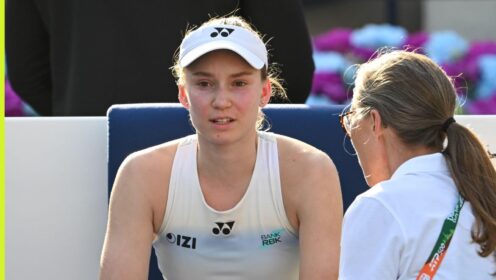 Elena Rybakina at the Dubai Championships