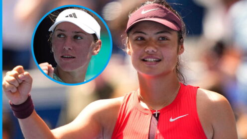 Pictured: Emma Raducanu and Kaja Juvan