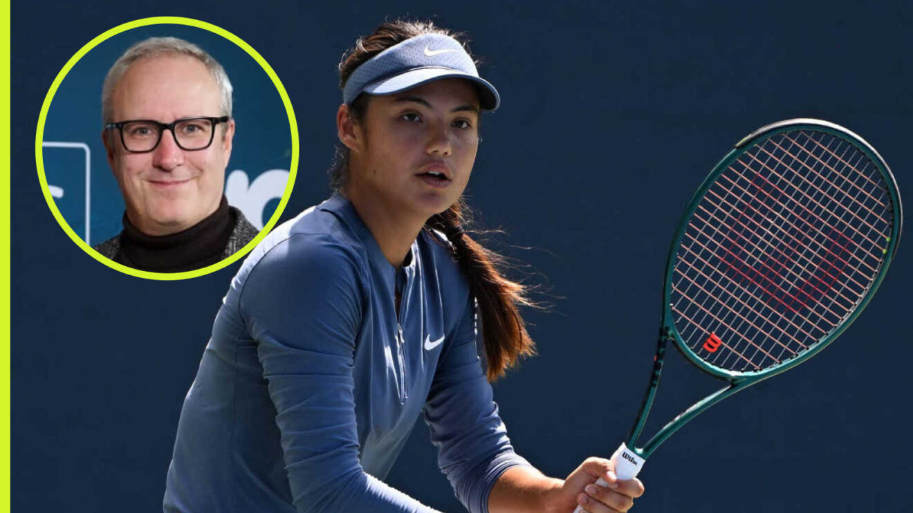 Pictured: Emma Raducanu with inset of Jonathan Overend