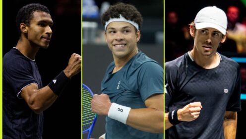 Felix Auger-Aliassime, Ben Shelton and Alex de Minaur