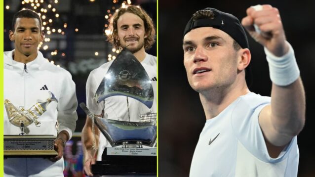 Felix Auger-Aliassime, Stefanos Tsitsipas and Jack Draper