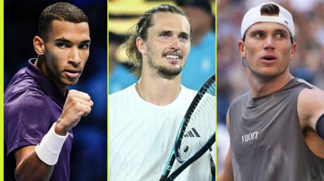 Felix Auger-Aliassime, Alexander Zverev and Jack Draper