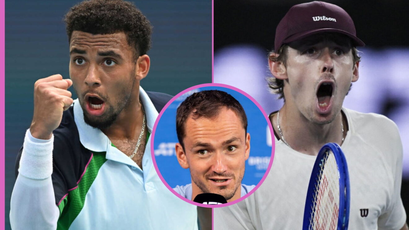 Pictured: Arthur Fils, Alex de Minaur, and Daniil Medvedev.
