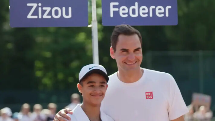 Izyan Ahmad and Roger Federer