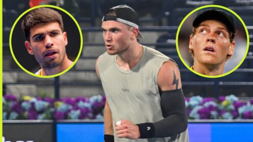 Jack Draper, Carlos Alcaraz and Jannik Sinner