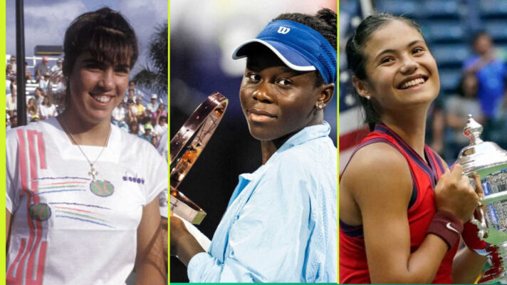 Pictured: Jennifer Capriati, Victoria Mboko and Emma Raducanu