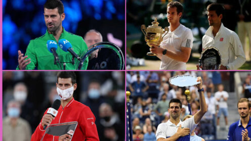 Pictured: Novak Djokovic runner-up at Australian Open, Wimbledon French Open and US Open